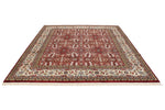 8x10 Red and Ivory Turkish Silk Rug