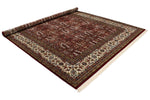 8x10 Red and Ivory Turkish Silk Rug