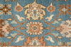 6x9 Blue and Brown Turkish Oushak Rug