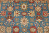 6x9 Blue and Brown Turkish Oushak Rug
