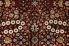 8x11 Red and Ivory Turkish Silk Rug