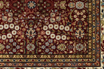 8x11 Red and Ivory Turkish Silk Rug