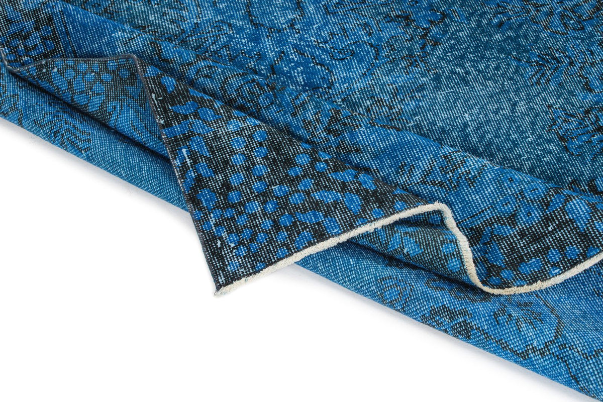 6x9 Black and Blue Modern Contemporary Rug