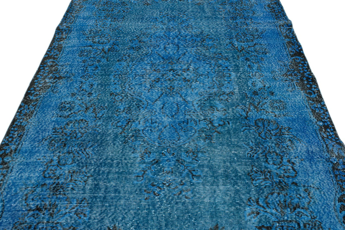 6x9 Black and Blue Modern Contemporary Rug