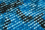 6x9 Black and Blue Modern Contemporary Rug