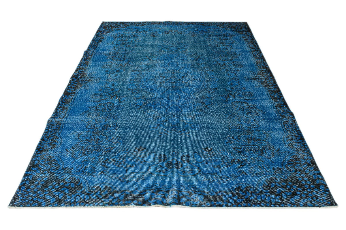 6x9 Black and Blue Modern Contemporary Rug