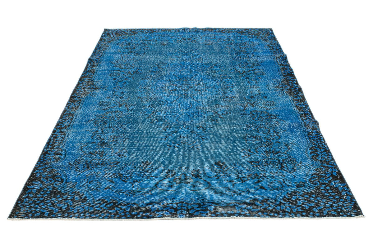 6x9 Black and Blue Modern Contemporary Rug