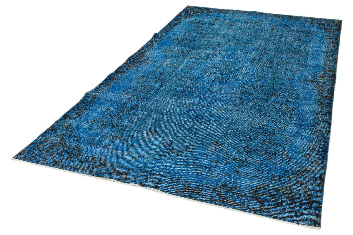 6x9 Black and Blue Modern Contemporary Rug