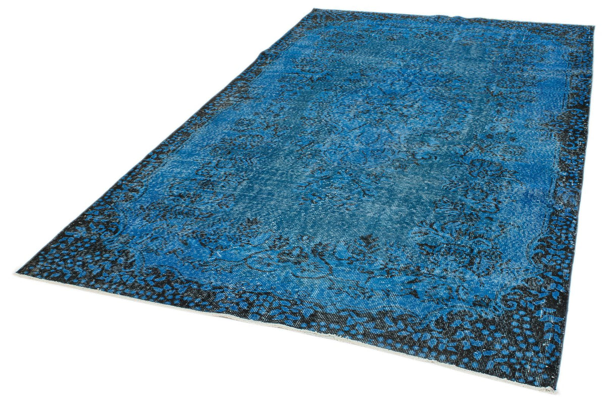 6x9 Black and Blue Modern Contemporary Rug