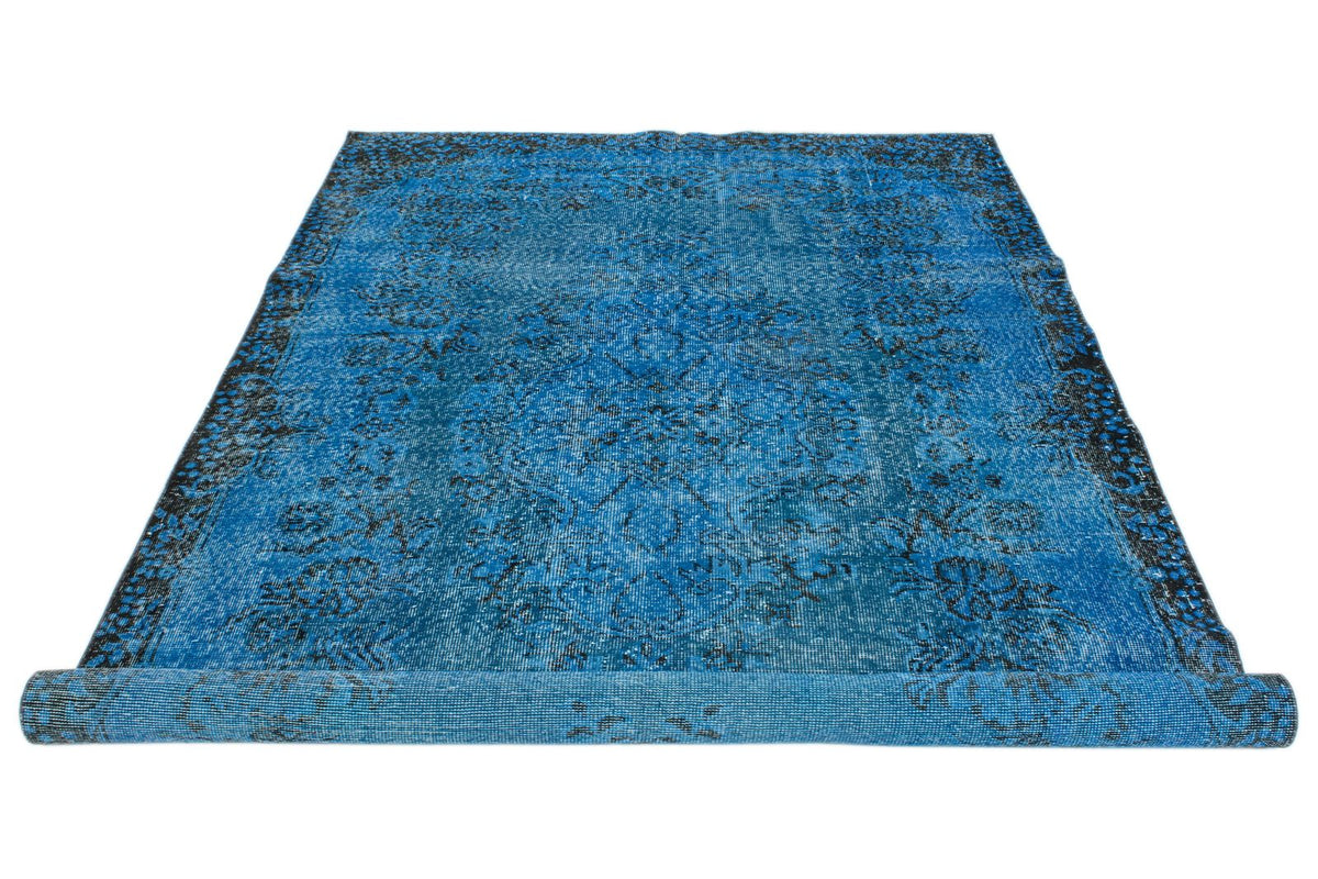 6x9 Black and Blue Modern Contemporary Rug