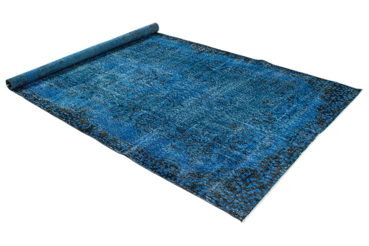 6x9 Black and Blue Modern Contemporary Rug