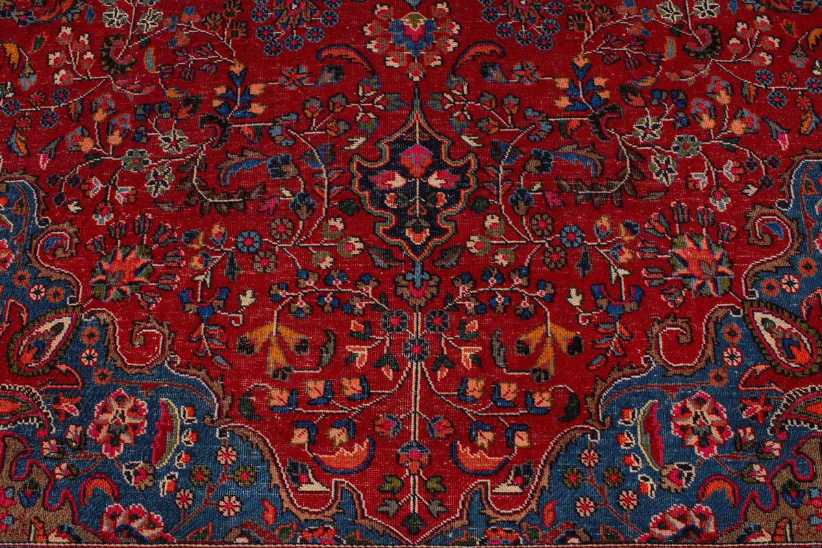 9x13 Red and Navy Persian Rug