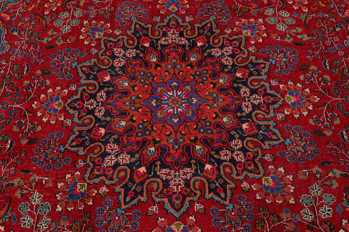 9x13 Red and Navy Persian Rug