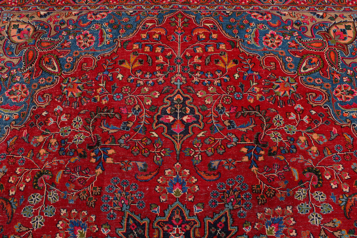 9x13 Red and Navy Persian Rug