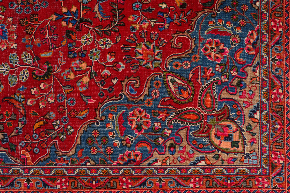 9x13 Red and Navy Persian Rug