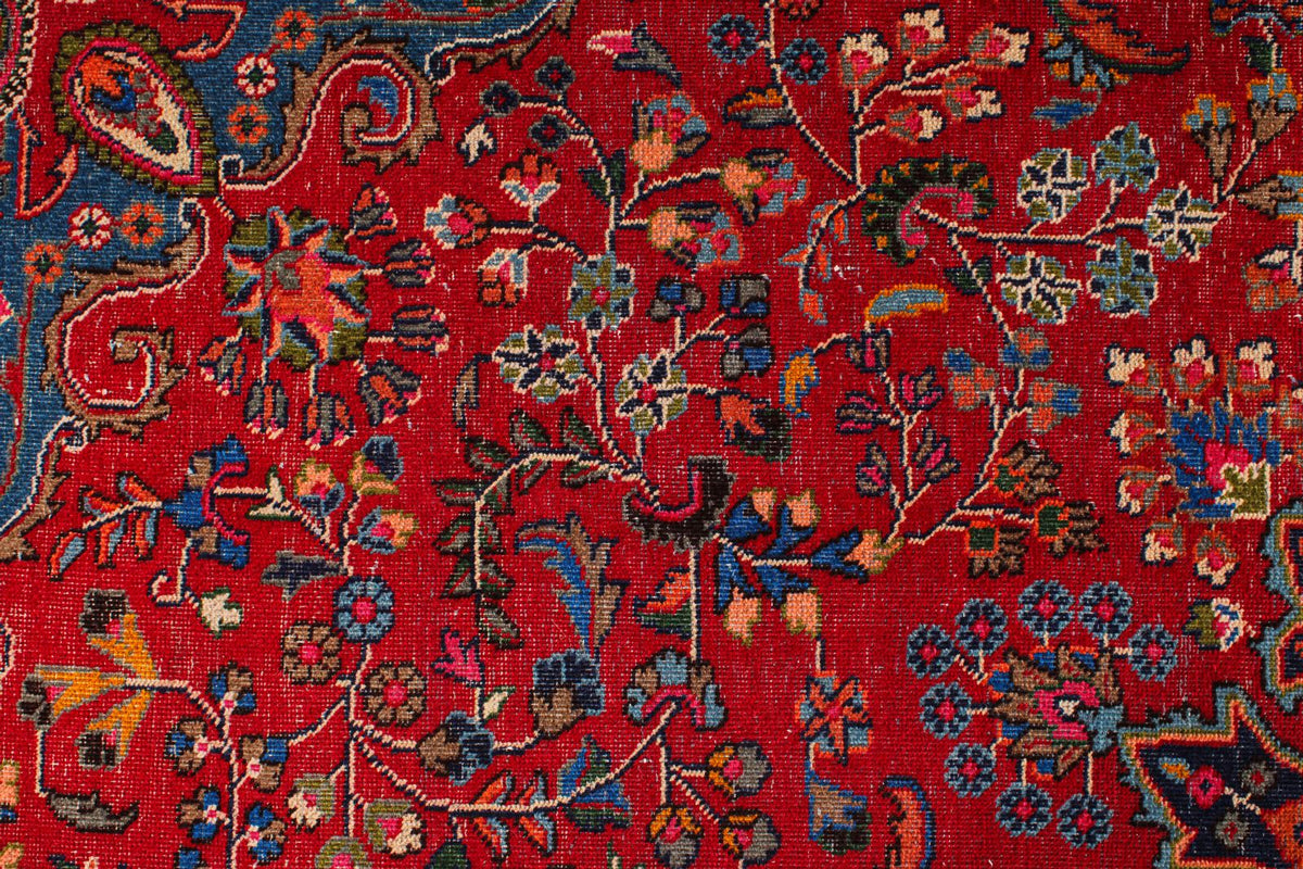 9x13 Red and Navy Persian Rug