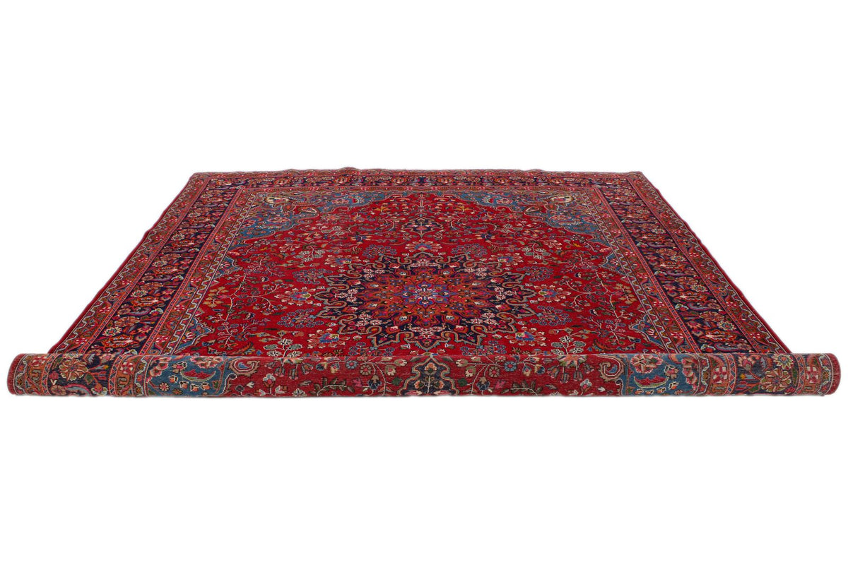 9x13 Red and Navy Persian Rug