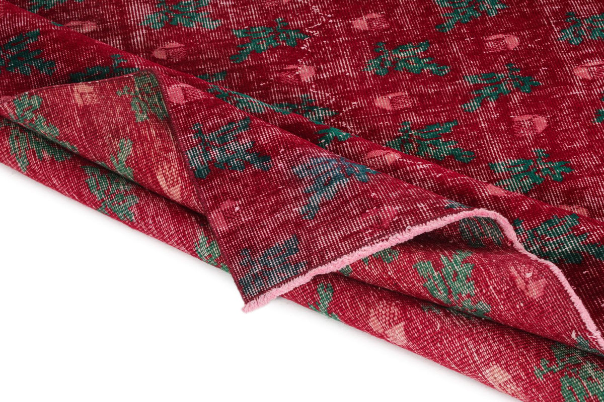 6x9 Red and Multicolor Modern Contemporary Rug