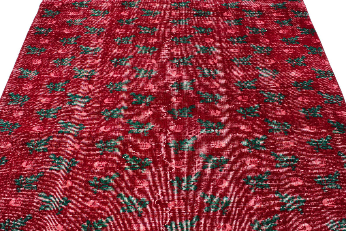 6x9 Red and Multicolor Modern Contemporary Rug