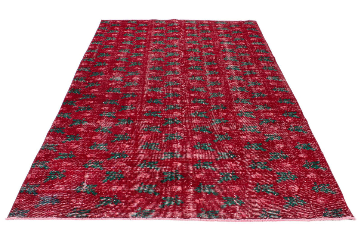 6x9 Red and Multicolor Modern Contemporary Rug