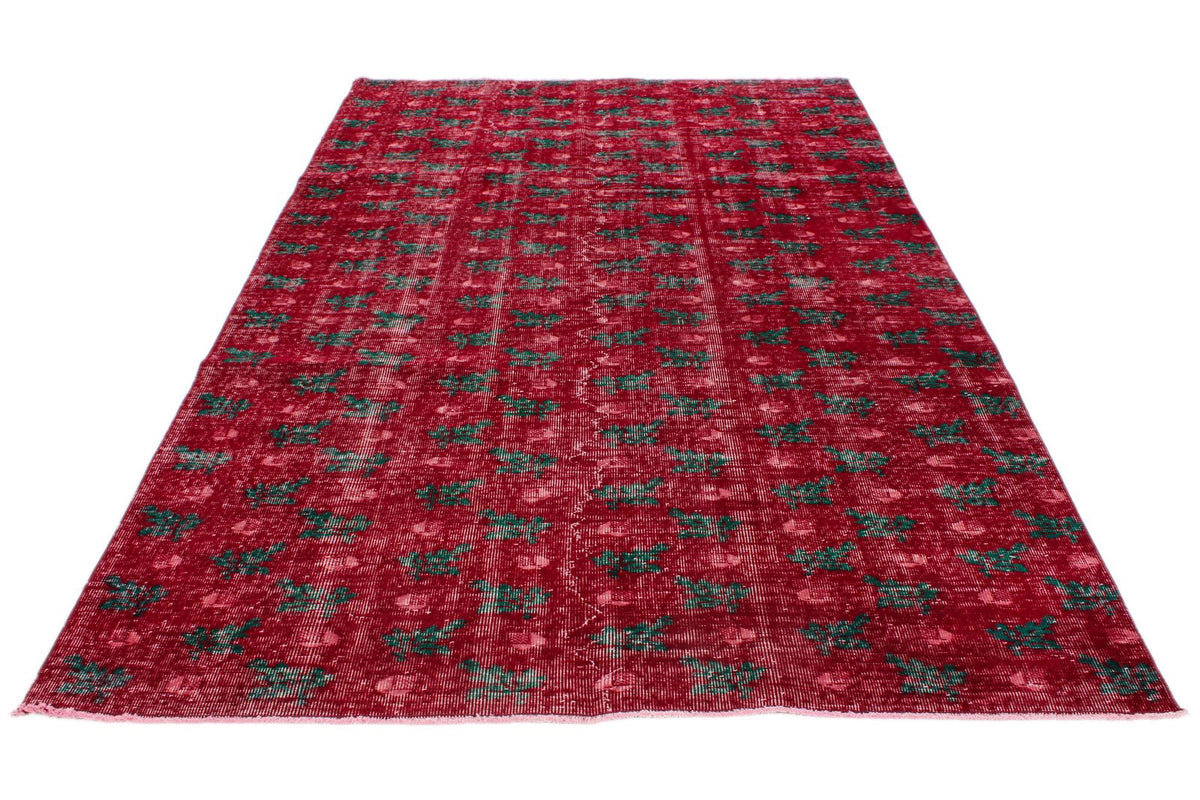 6x9 Red and Multicolor Modern Contemporary Rug