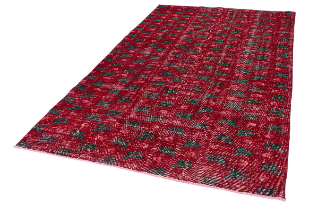 6x9 Red and Multicolor Modern Contemporary Rug