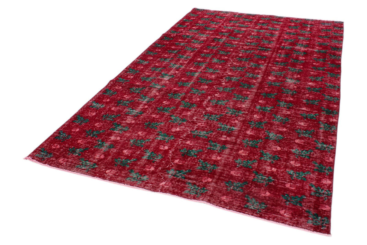 6x9 Red and Multicolor Modern Contemporary Rug