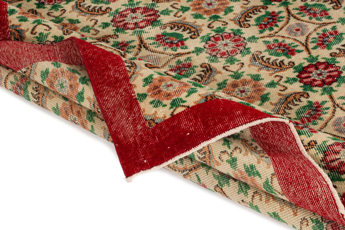 6x10 Red and Multicolor Modern Contemporary Rug