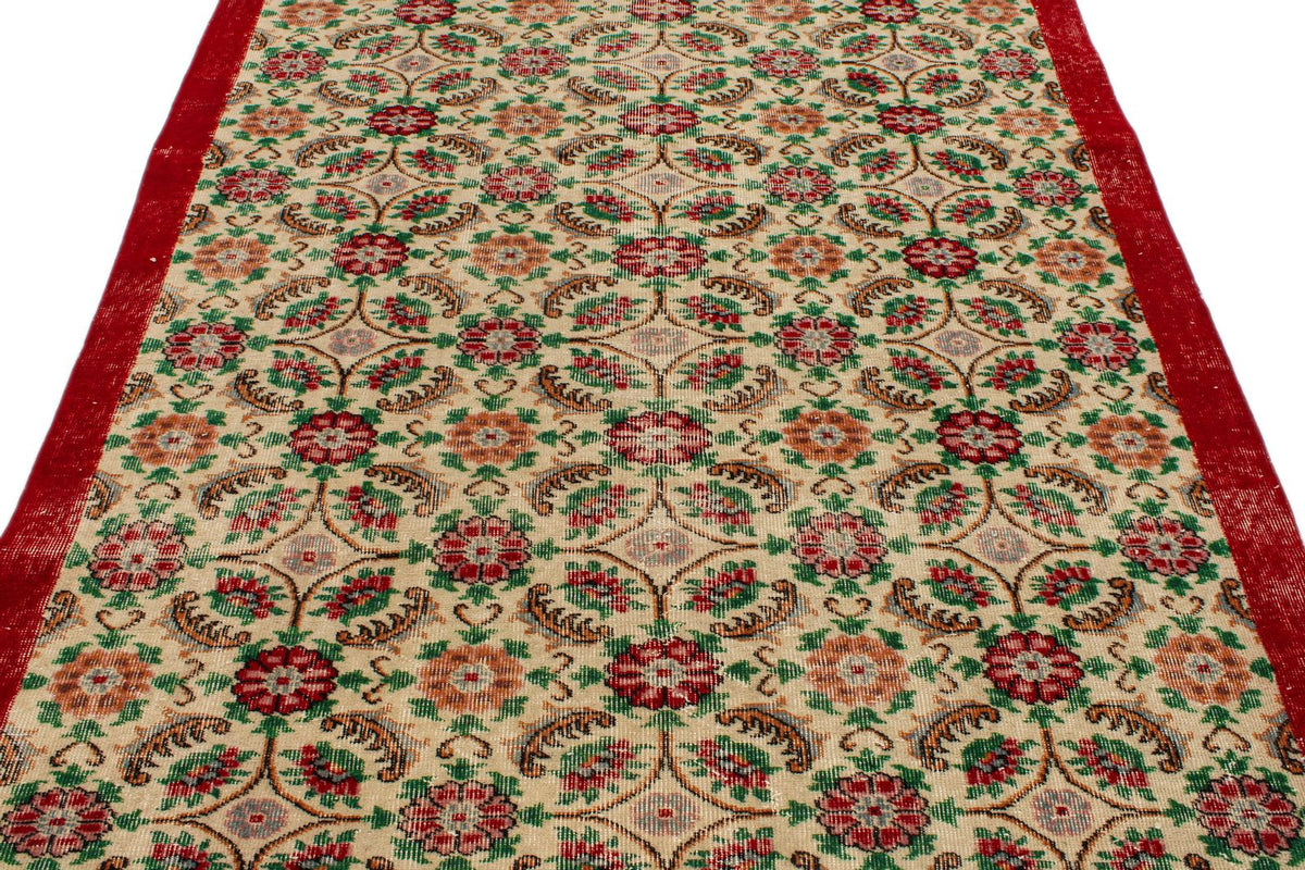 6x10 Red and Multicolor Modern Contemporary Rug