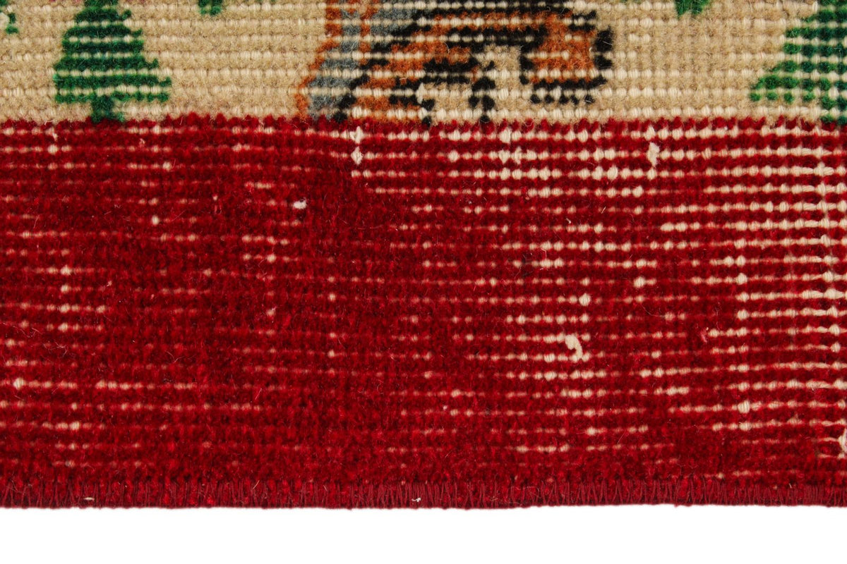 6x10 Red and Multicolor Modern Contemporary Rug