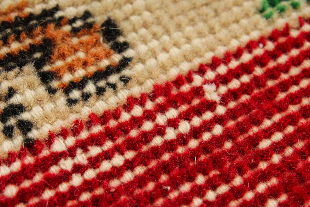 6x10 Red and Multicolor Modern Contemporary Rug