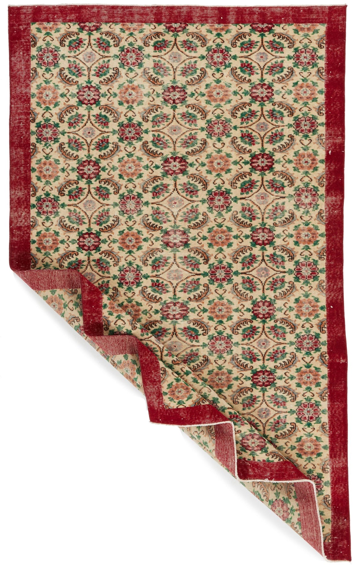 6x10 Red and Multicolor Modern Contemporary Rug