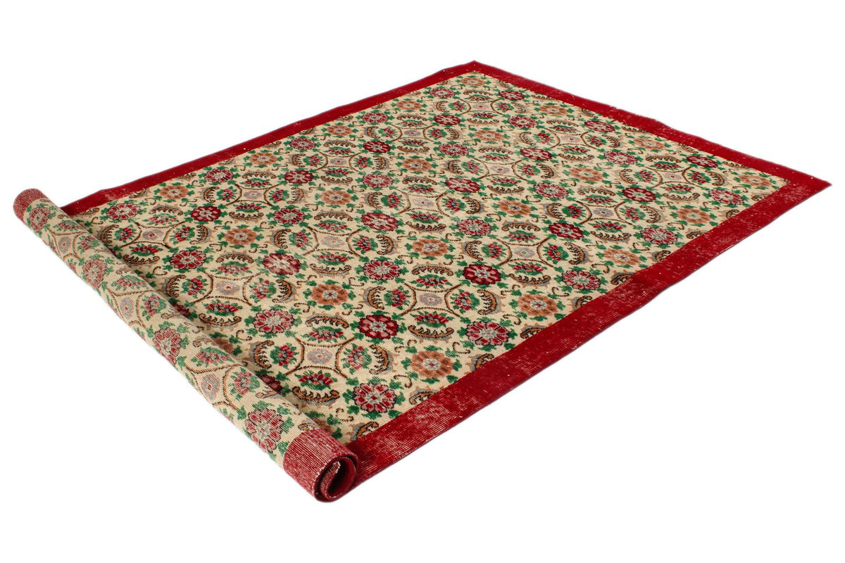 6x10 Red and Multicolor Modern Contemporary Rug