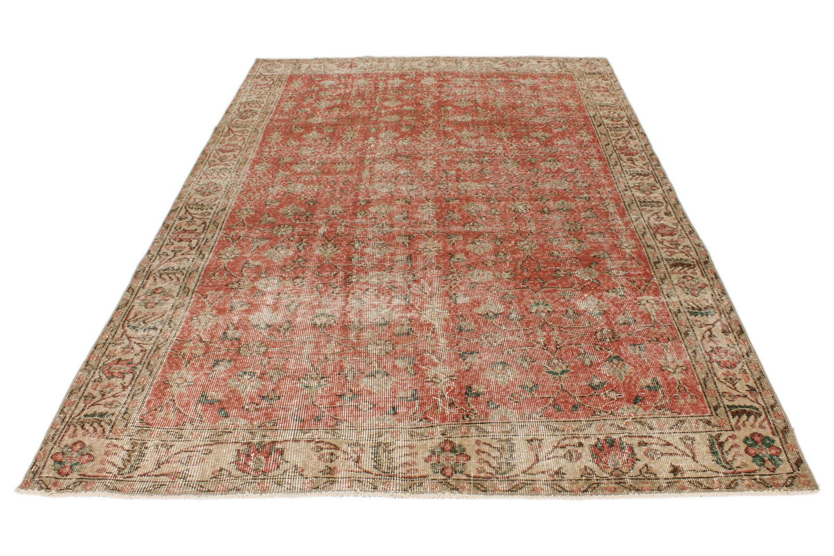 6x9 Pink and Multicolor Modern Contemporary Rug