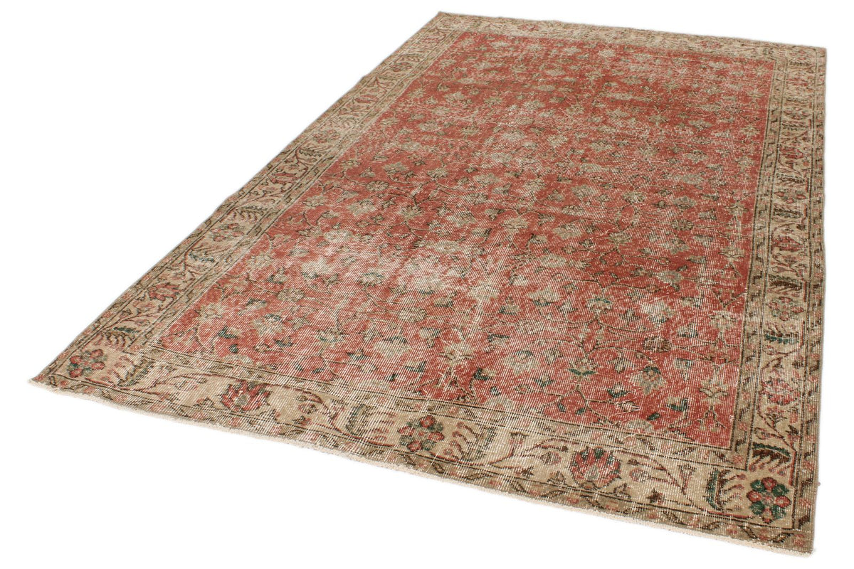 6x9 Pink and Multicolor Modern Contemporary Rug