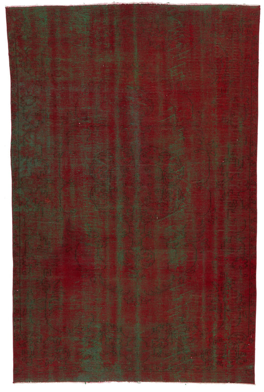 6x9 Red and Multicolor Modern Contemporary Rug