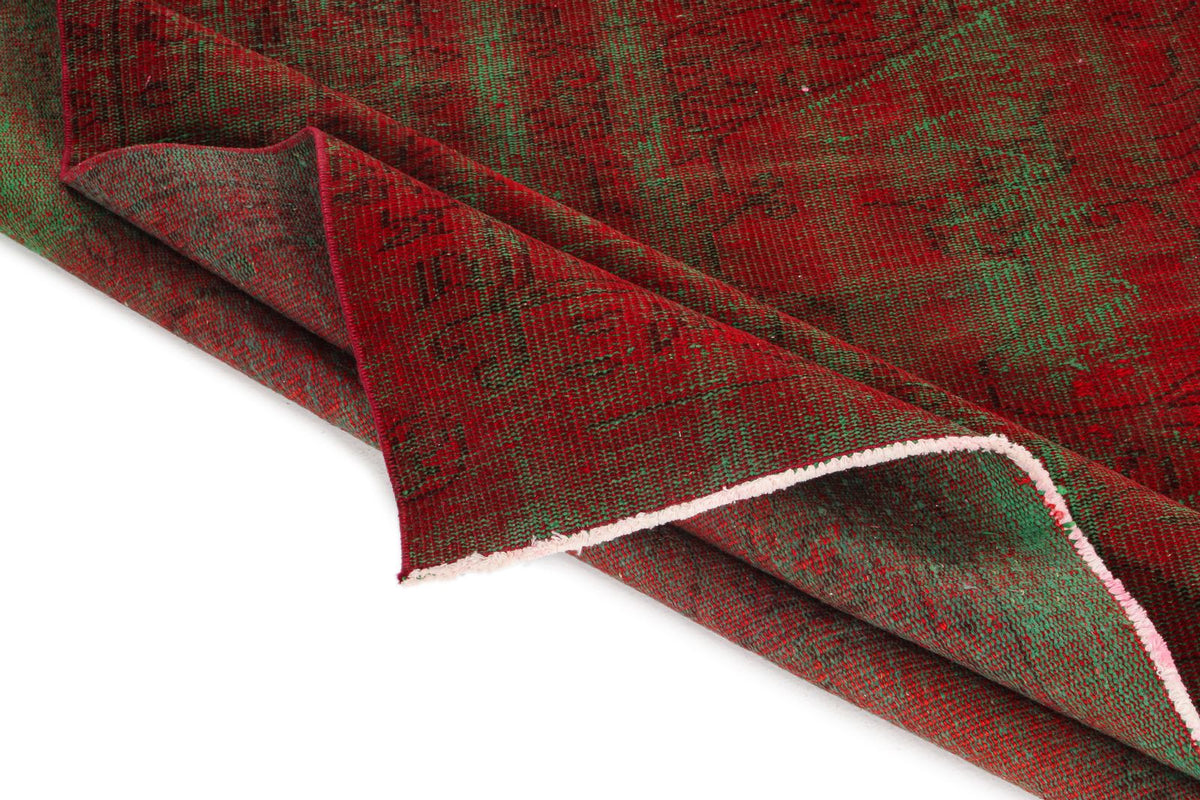 6x9 Red and Multicolor Modern Contemporary Rug