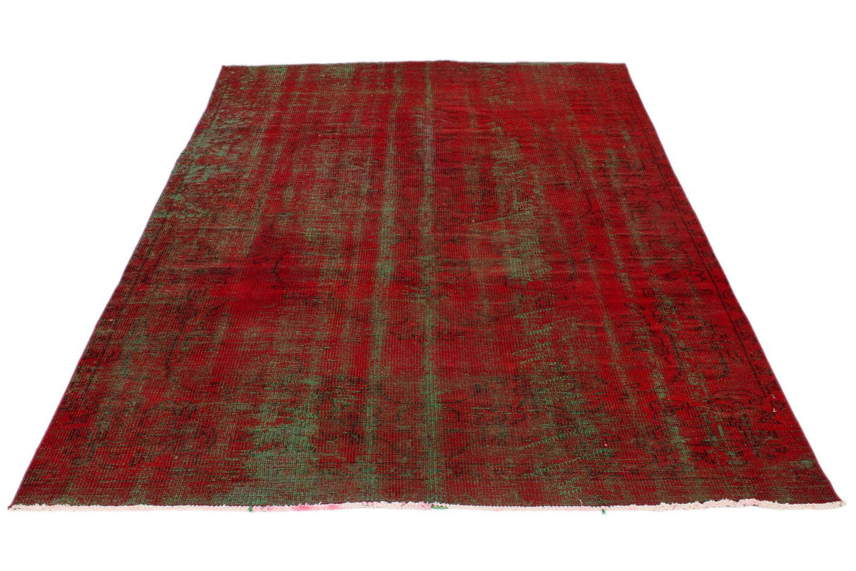 6x9 Red and Multicolor Modern Contemporary Rug