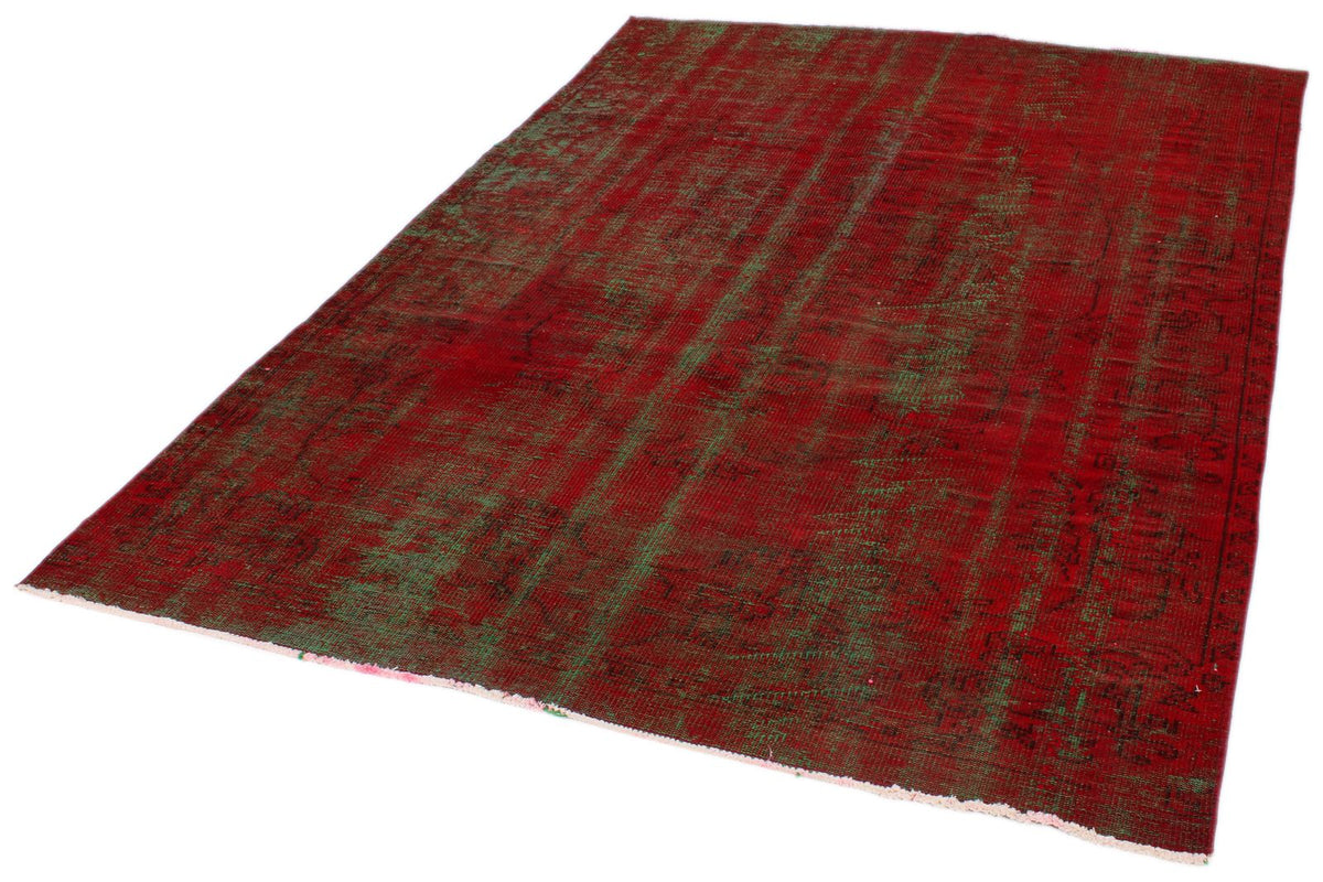 6x9 Red and Multicolor Modern Contemporary Rug