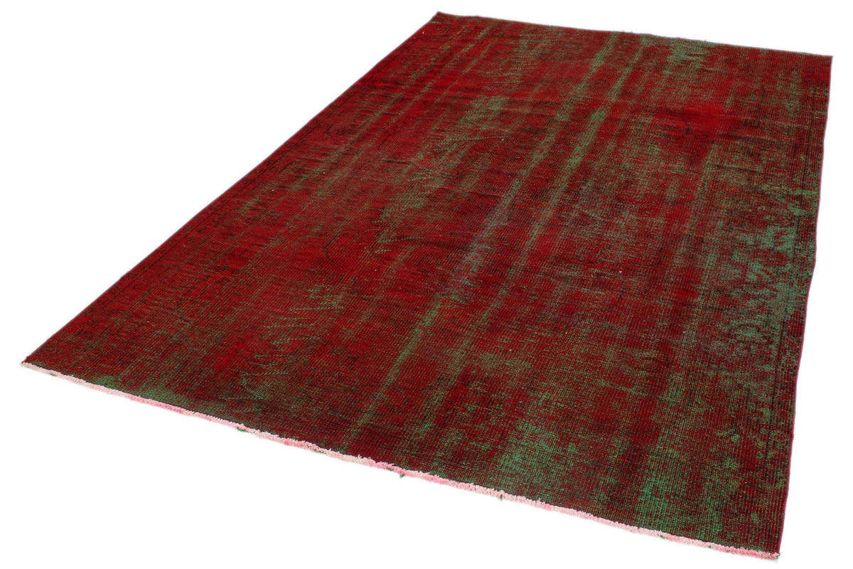 6x9 Red and Multicolor Modern Contemporary Rug