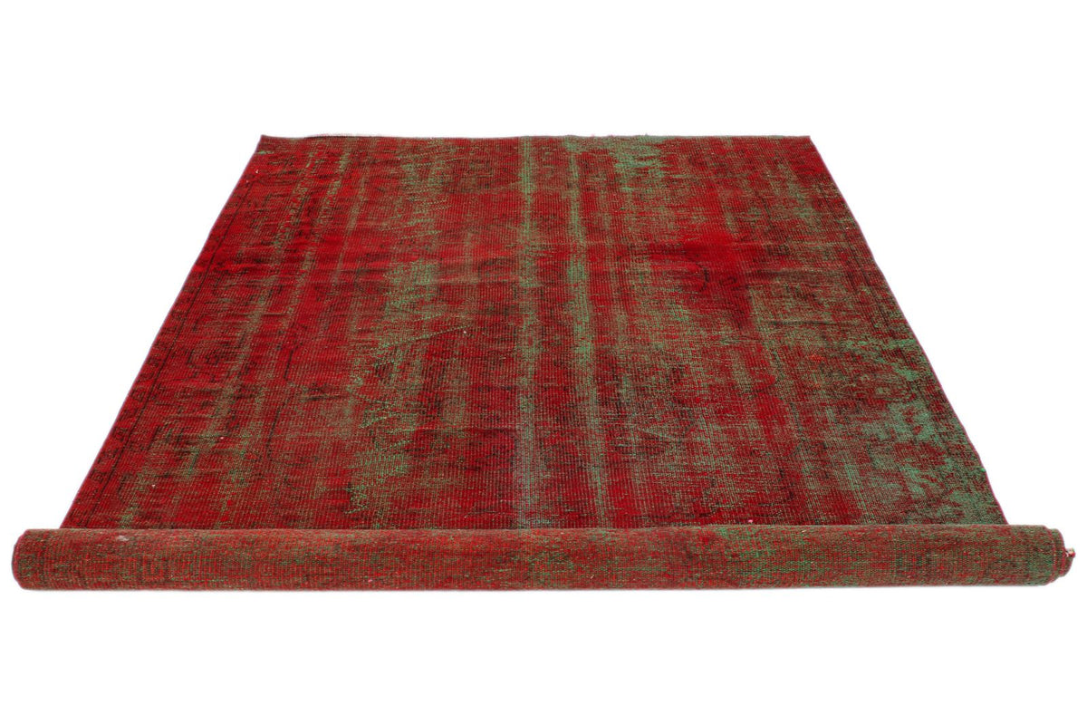 6x9 Red and Multicolor Modern Contemporary Rug