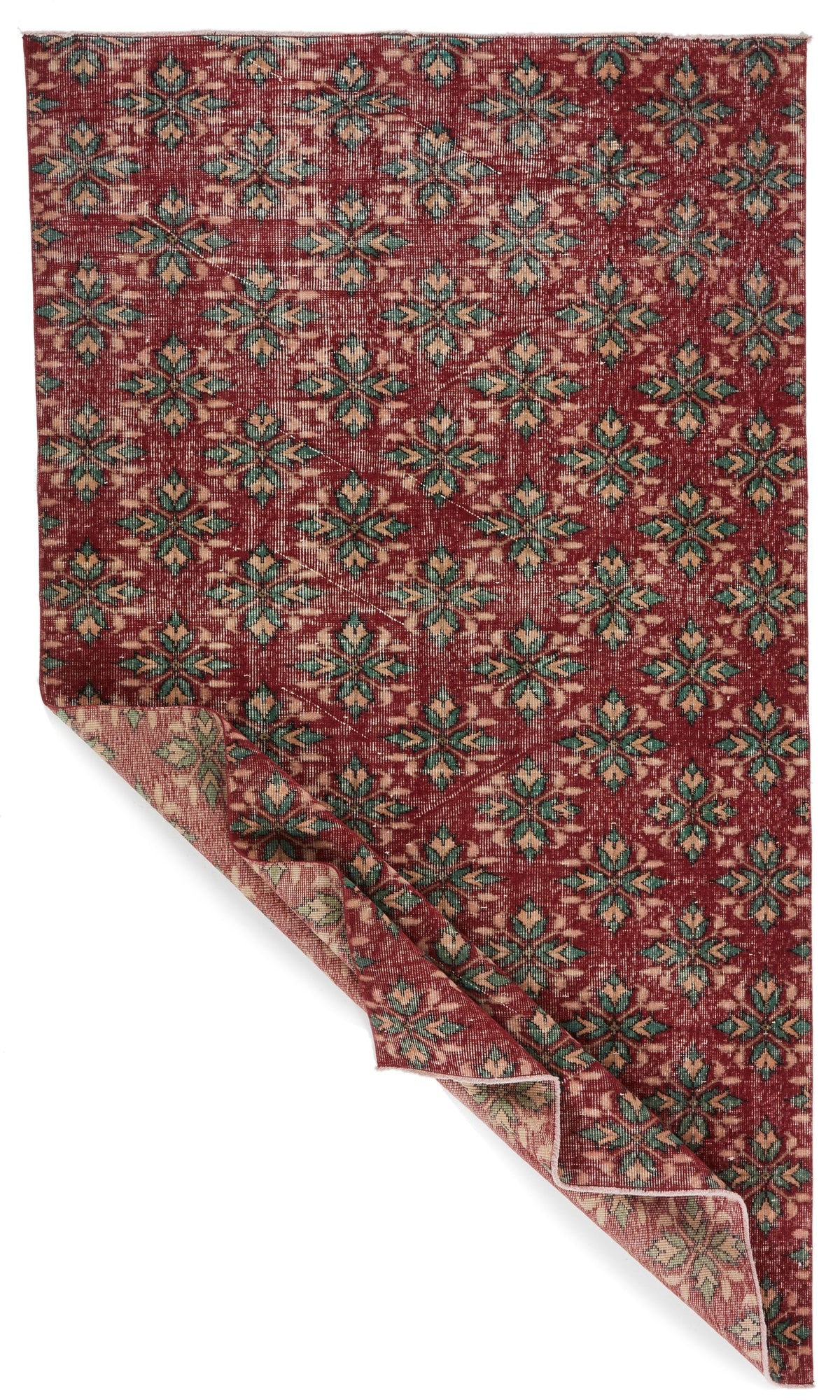 5x9 Red and Multicolor Modern Contemporary Rug