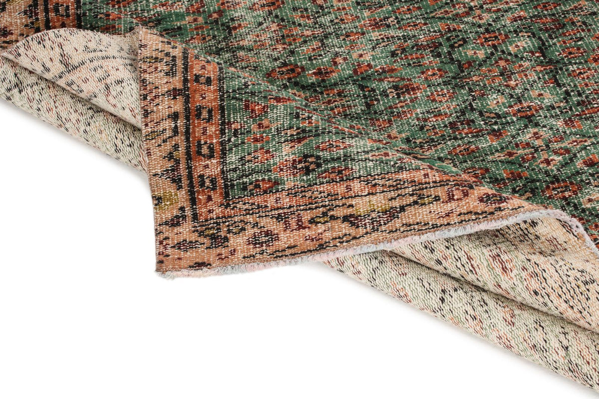 5x9 Green and Multicolor Modern Contemporary Rug