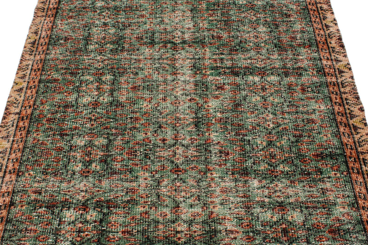 5x9 Green and Multicolor Modern Contemporary Rug