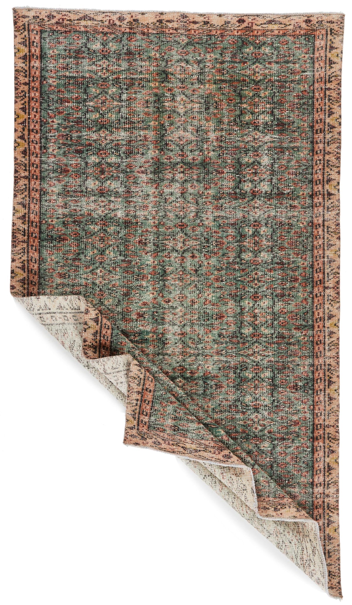 5x9 Green and Multicolor Modern Contemporary Rug