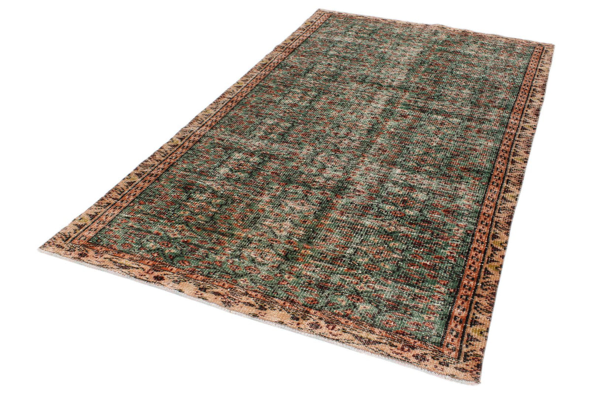5x9 Green and Multicolor Modern Contemporary Rug