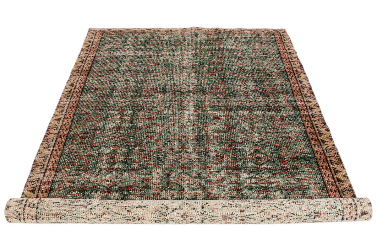 5x9 Green and Multicolor Modern Contemporary Rug