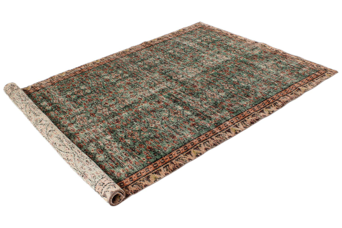 5x9 Green and Multicolor Modern Contemporary Rug