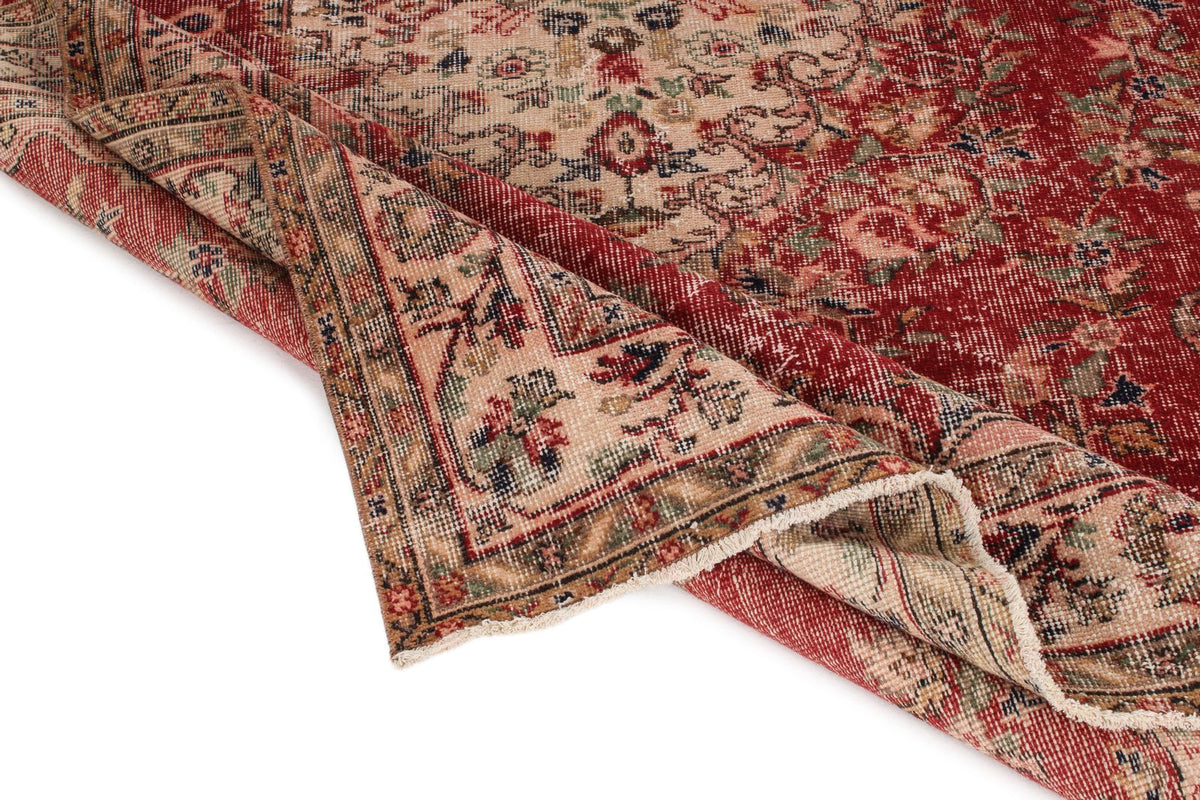 6x9 Rust and Ivory Modern Contemporary Rug