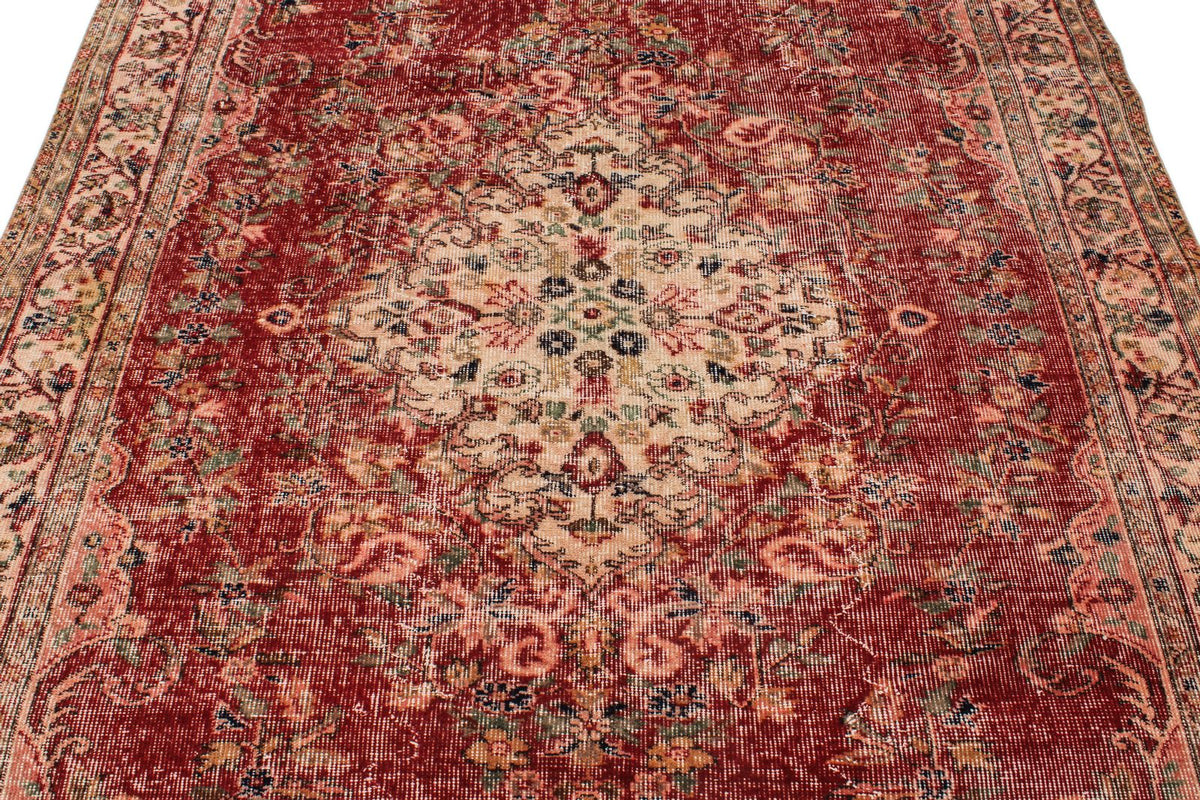 6x9 Rust and Ivory Modern Contemporary Rug